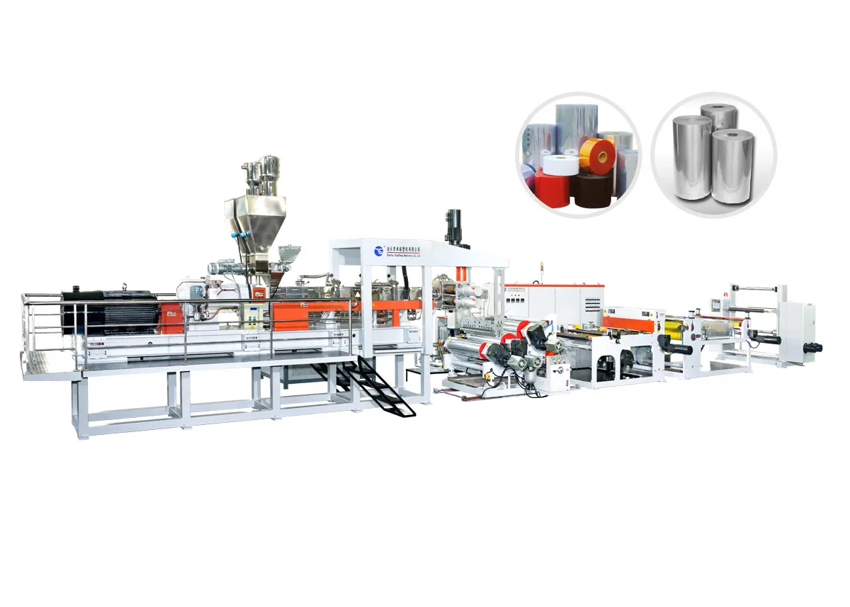 PET/PLA twin-screw sheet extruder